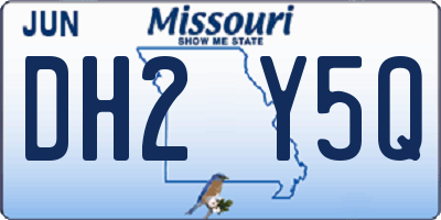 MO license plate DH2Y5Q