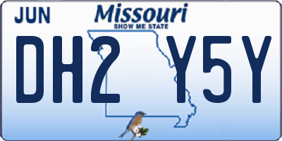 MO license plate DH2Y5Y