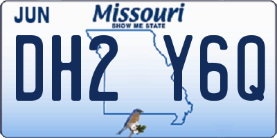 MO license plate DH2Y6Q
