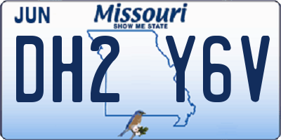 MO license plate DH2Y6V