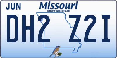 MO license plate DH2Z2I