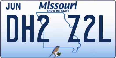 MO license plate DH2Z2L