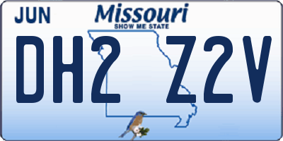 MO license plate DH2Z2V