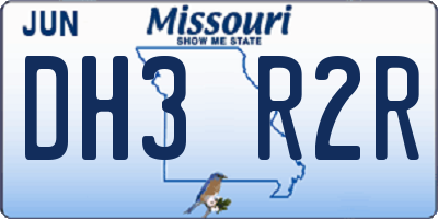 MO license plate DH3R2R