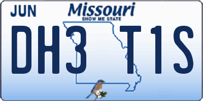 MO license plate DH3T1S
