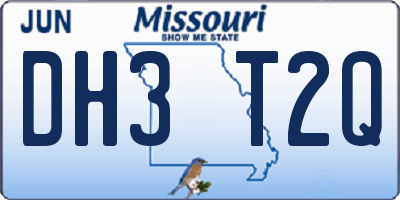 MO license plate DH3T2Q
