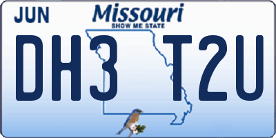 MO license plate DH3T2U