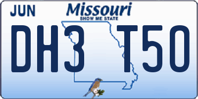 MO license plate DH3T5O