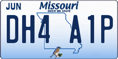 MO license plate DH4A1P