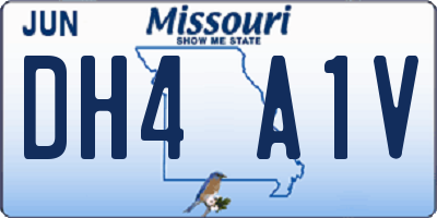 MO license plate DH4A1V