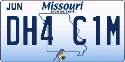 MO license plate DH4C1M