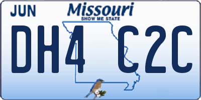 MO license plate DH4C2C