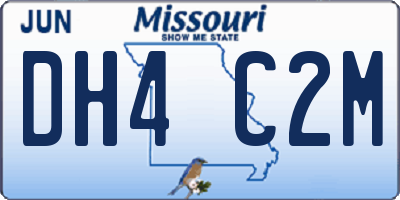 MO license plate DH4C2M