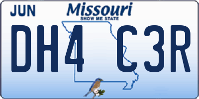 MO license plate DH4C3R