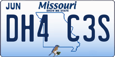 MO license plate DH4C3S