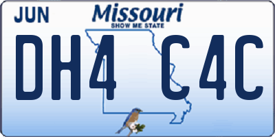 MO license plate DH4C4C