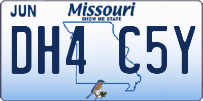MO license plate DH4C5Y