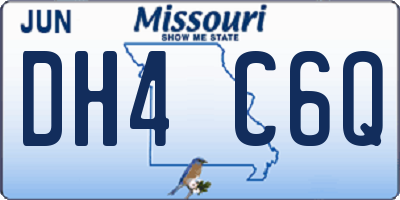 MO license plate DH4C6Q