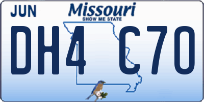 MO license plate DH4C7O