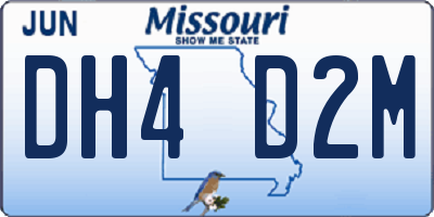 MO license plate DH4D2M