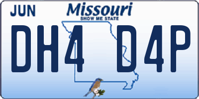 MO license plate DH4D4P