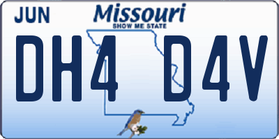 MO license plate DH4D4V