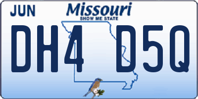 MO license plate DH4D5Q