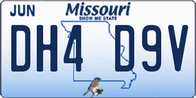 MO license plate DH4D9V