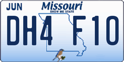 MO license plate DH4F1O