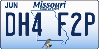 MO license plate DH4F2P