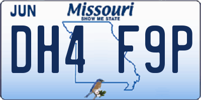MO license plate DH4F9P