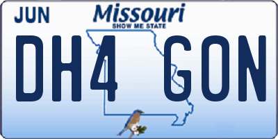MO license plate DH4G0N