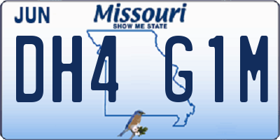 MO license plate DH4G1M