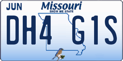 MO license plate DH4G1S