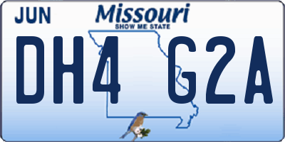 MO license plate DH4G2A