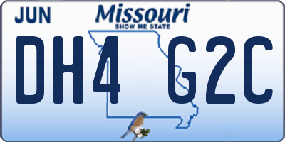 MO license plate DH4G2C