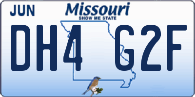 MO license plate DH4G2F