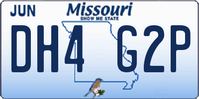 MO license plate DH4G2P