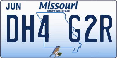 MO license plate DH4G2R