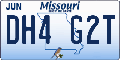 MO license plate DH4G2T