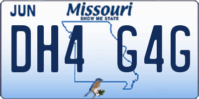 MO license plate DH4G4G
