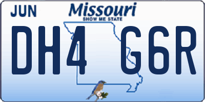 MO license plate DH4G6R