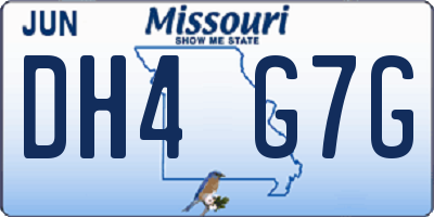 MO license plate DH4G7G