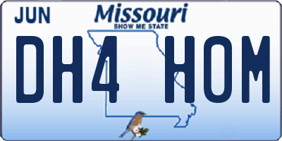 MO license plate DH4H0M