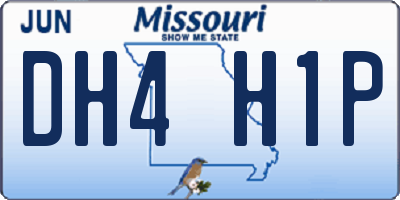 MO license plate DH4H1P