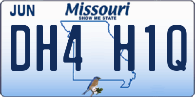 MO license plate DH4H1Q