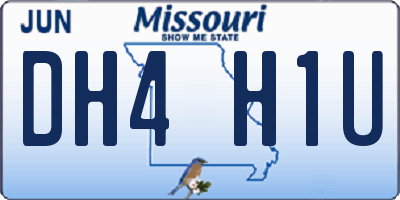 MO license plate DH4H1U