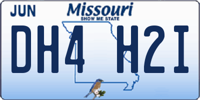 MO license plate DH4H2I