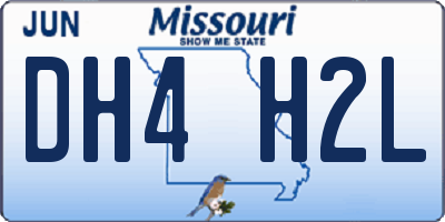 MO license plate DH4H2L
