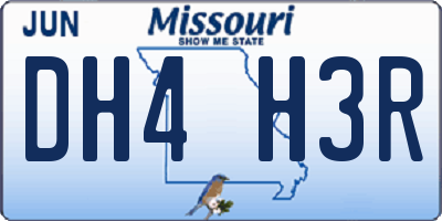 MO license plate DH4H3R